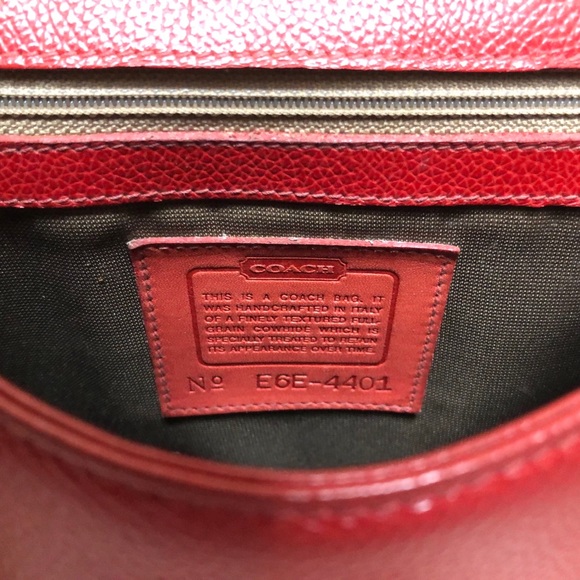Coach Red Genuine Leather Vintage Crossbody - Picture 5 of 6
